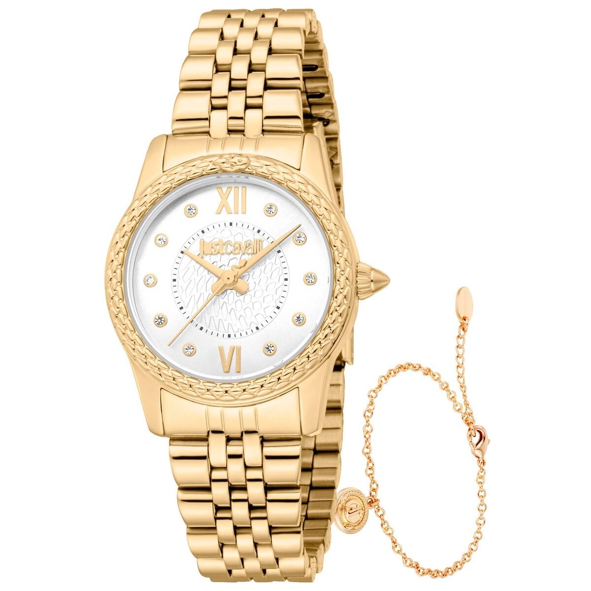 Horloge Dames Just Cavalli ANIMALIER SPECIAL PACK + BRACELET Gouden (Ø 30 mm) - Klokken, Vrouwen - Just Cavalli