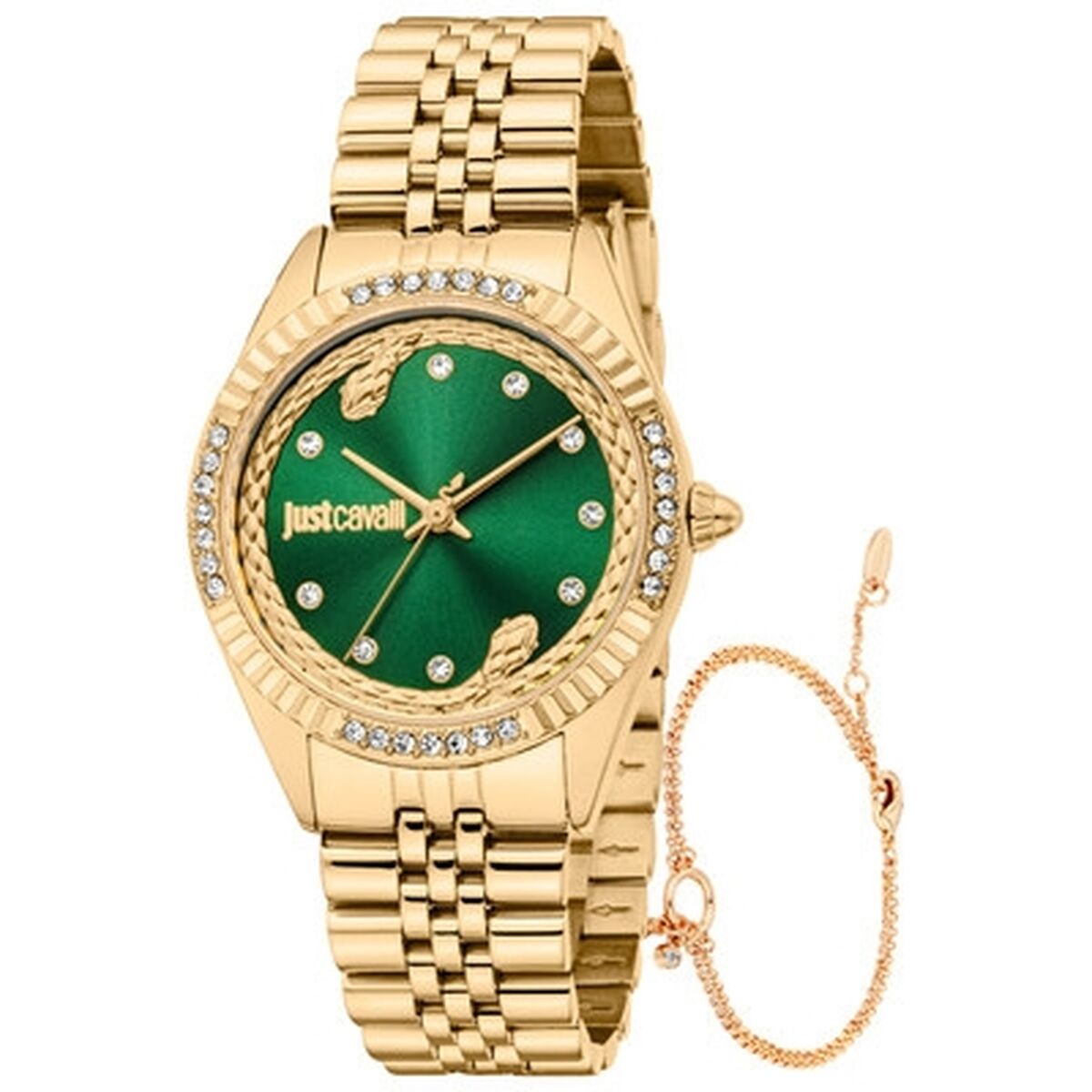 Horloge Dames Just Cavalli ANIMALIER SPECIAL PACK + BRACELET Gouden (Ø 30 mm)