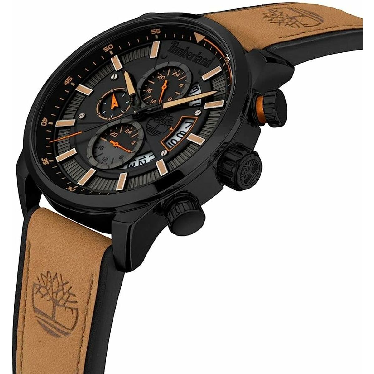 Timberland TDWGF2102603 Herenhorloge Chronograaf Zwart Leer Ø 46 mm - Klokken, Heren - Timberland