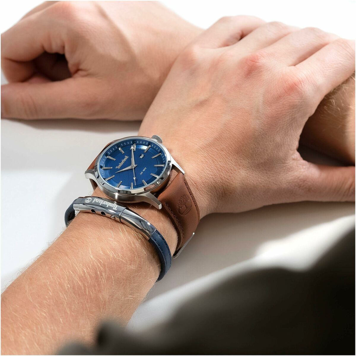 Timberland Trumbull TDWGB0041001 Herenhorloge Blauw Leer Ø 45 mm - Klokken, Heren - Timberland