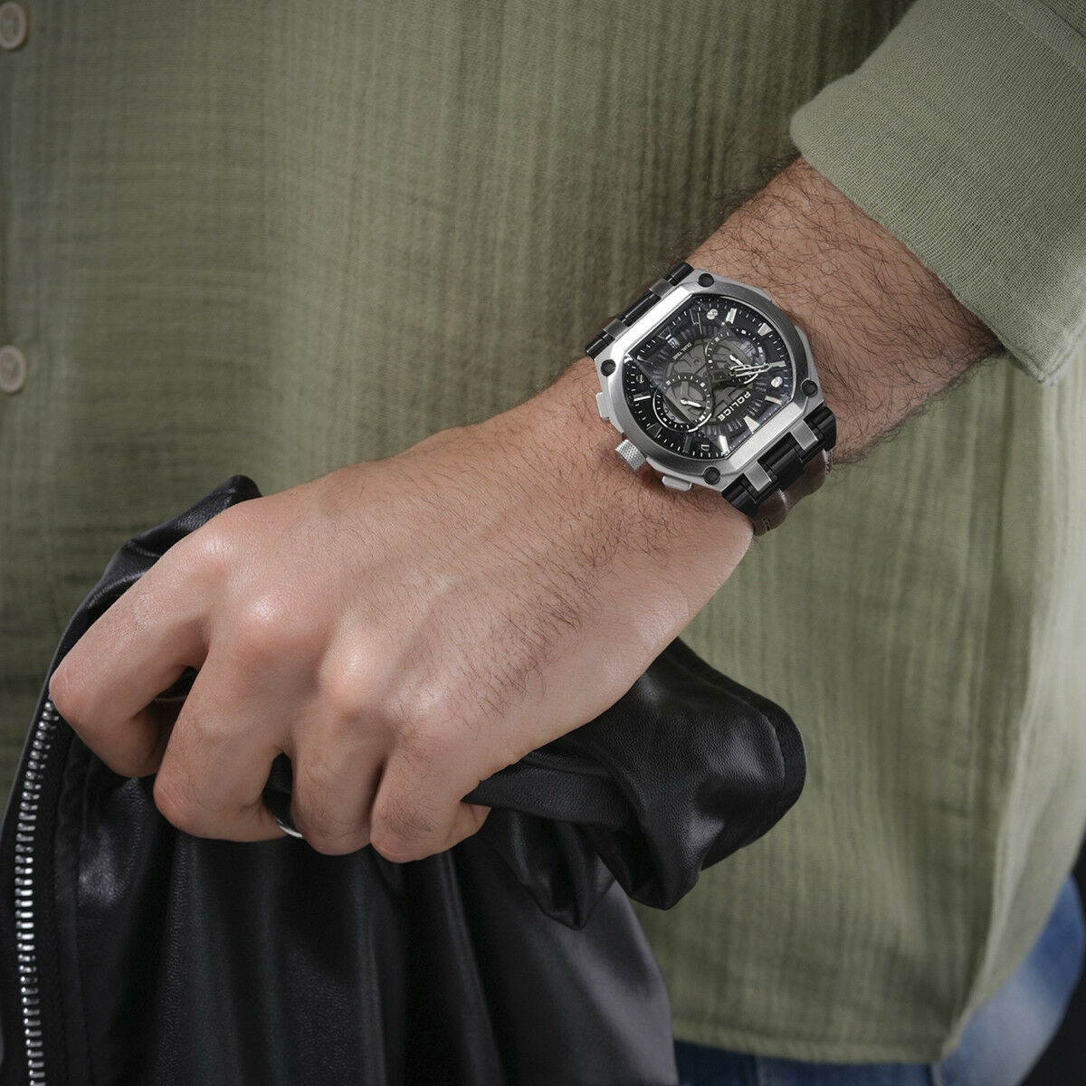 Horloge Heren Police PEWGF0054403 Bruin