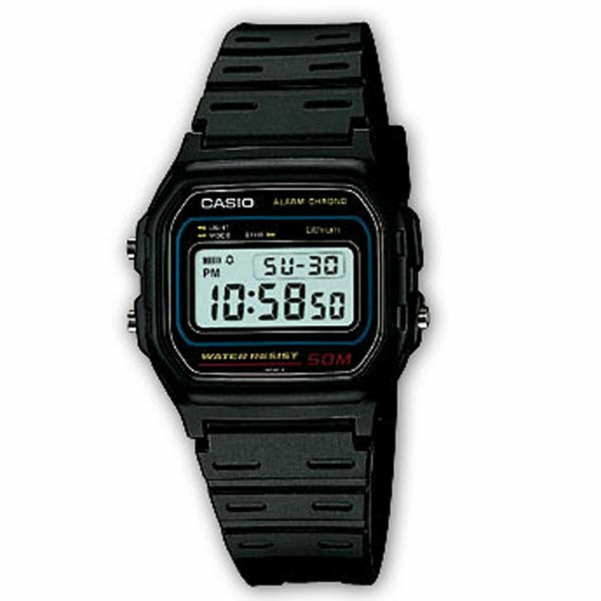 Horloge Heren Casio W-59-1VQES Zwart Grijs (Ø 34 mm)