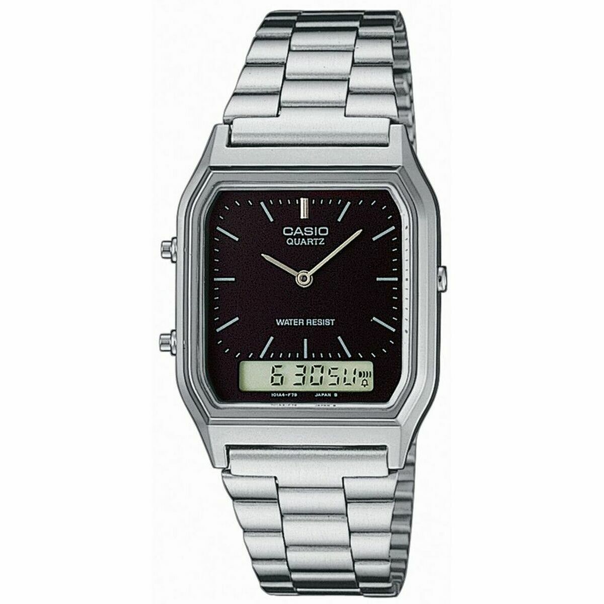 Horloge Uniseks Casio AQ-230A-1DMQYES Zwart Zilverkleurig
