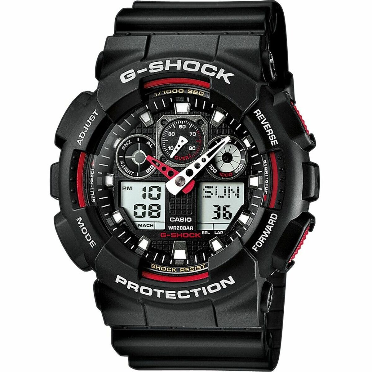 Horloge Heren Casio GA - 100 - 1A4ER Zwart Ø51mm - Klokken, Heren - Casio G - Shock