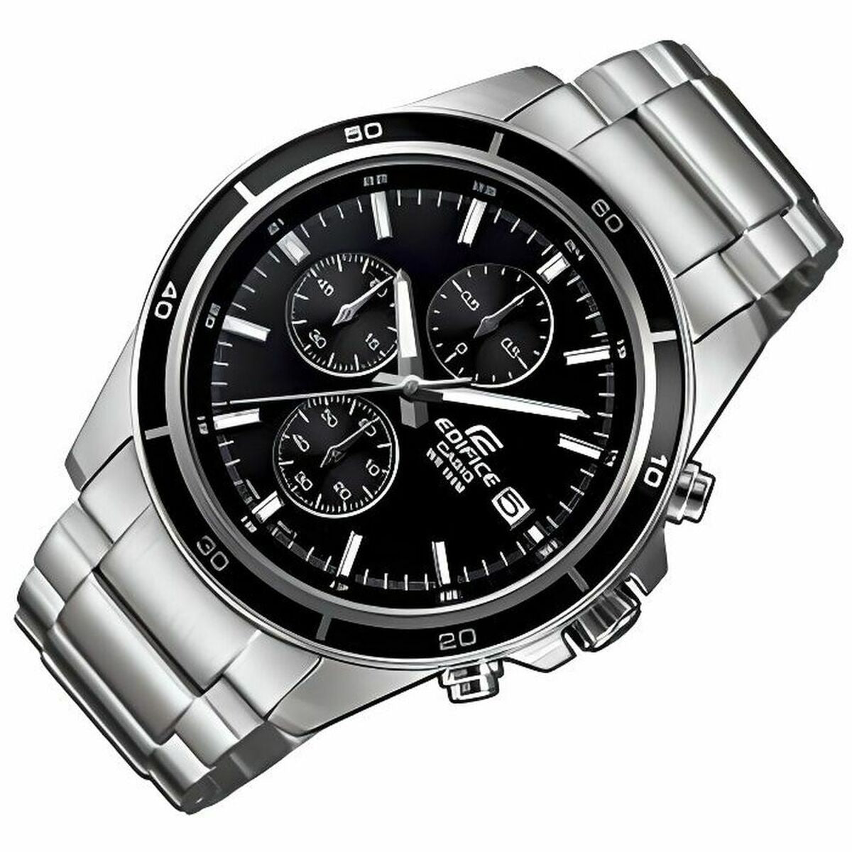 Horloge Heren Casio EFR-526D-1AVUEF Zwart Zilverkleurig