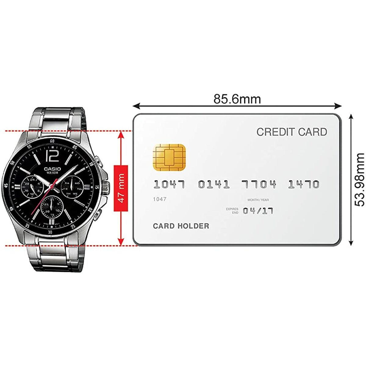 Horloge Heren Casio MULTIFUNCTION CALENDAR - BLACK Zwart Zilverkleurig (Ø 43,5 mm) (Ø 35 mm) - Klokken, Heren - Casio