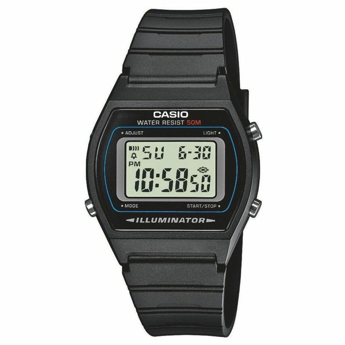 Horloge Heren Casio W-202-1AVEF Zwart Digitaal