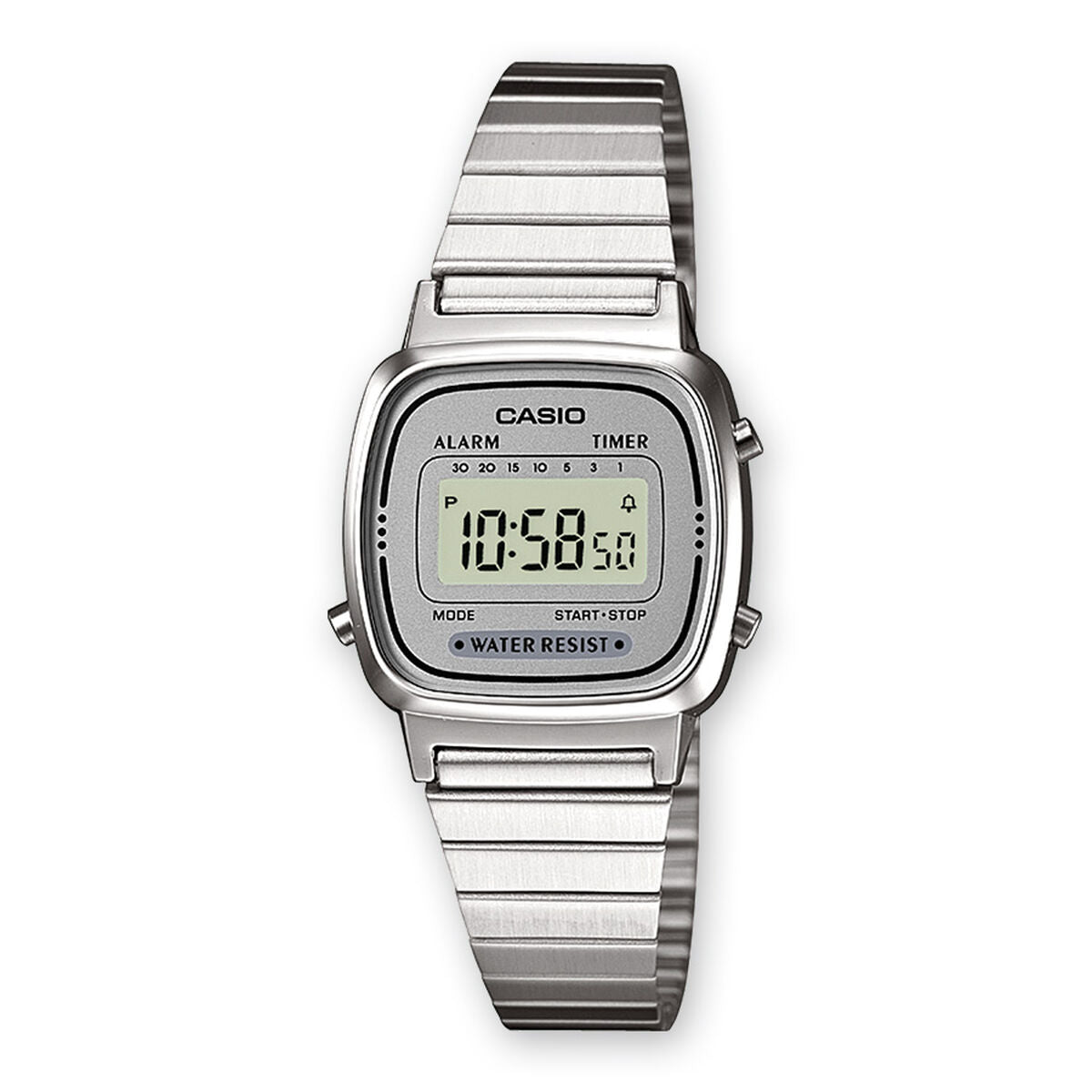 Horloge Uniseks Casio LA670WEA - 7EF Grijs Zilverkleurig (Ø 25 mm) - Klokken, Unisex voor volwassenen - Casio