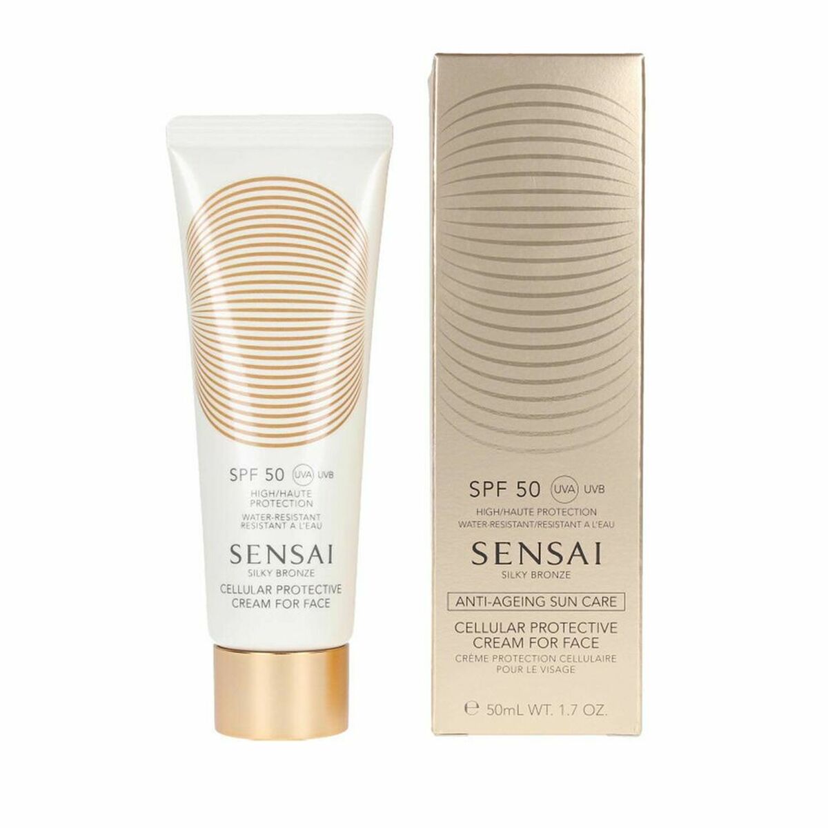 Gezichtszonnecrème Sensai Zwart Spf 50 50 ml