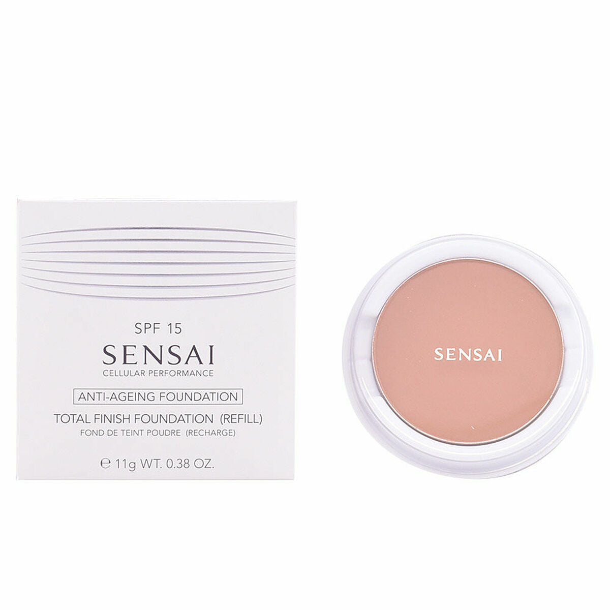 Compact Make-Up Kanebo Sensai Cellular Performance Total Finish Nº 25 Tf25-Topaz Beige Spf 10 Spf 15 30 ml 11 g