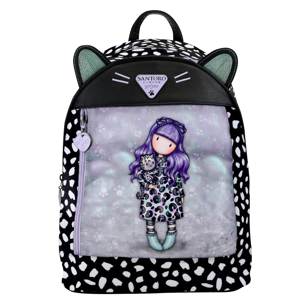 Casual Rugtas Gorjuss Smitten kitten Zwart Wit (25,5 x 31 x 10 cm) - Bagage, Rugzakken - Gorjuss