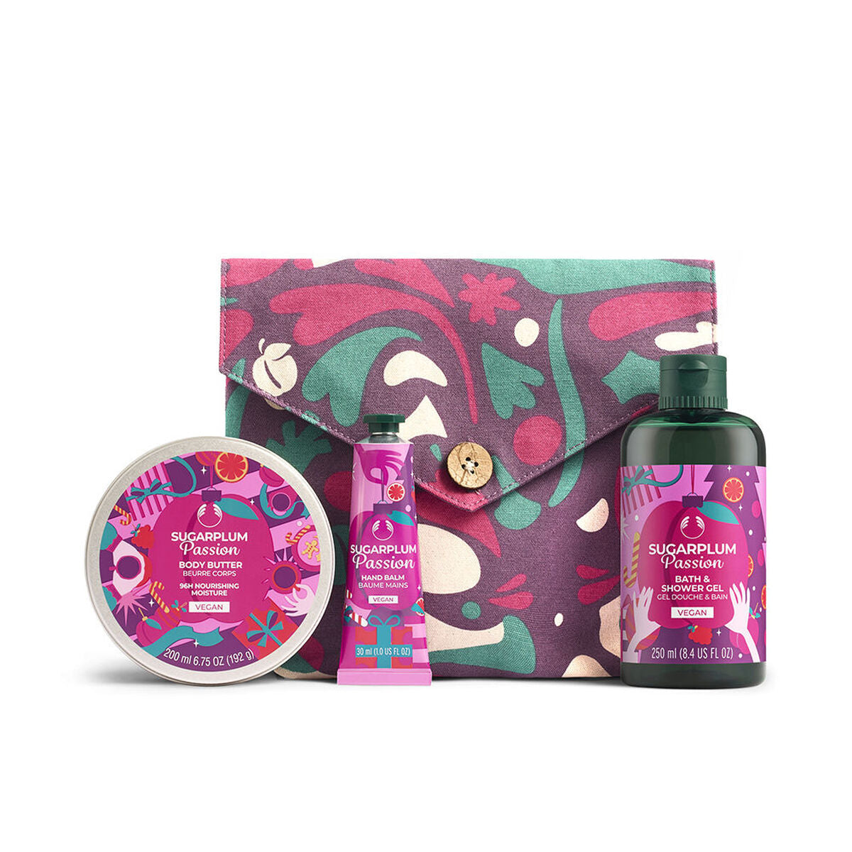 Cosmeticaset voor Dames The Body Shop SUGARPLUM PASSION 4 Onderdelen