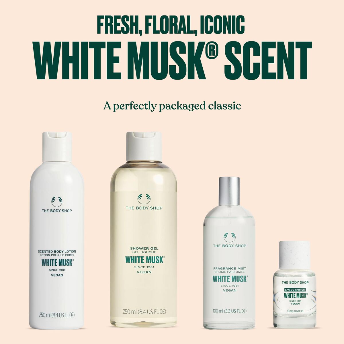Parfumset voor Dames The Body Shop WHITE MUSK 4 Onderdelen