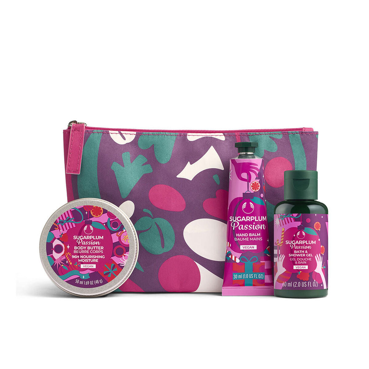 Cosmeticaset voor Dames The Body Shop SUGARPLUM PASSION 3 Onderdelen - Schoonheid, Huidverzorging - The Body Shop