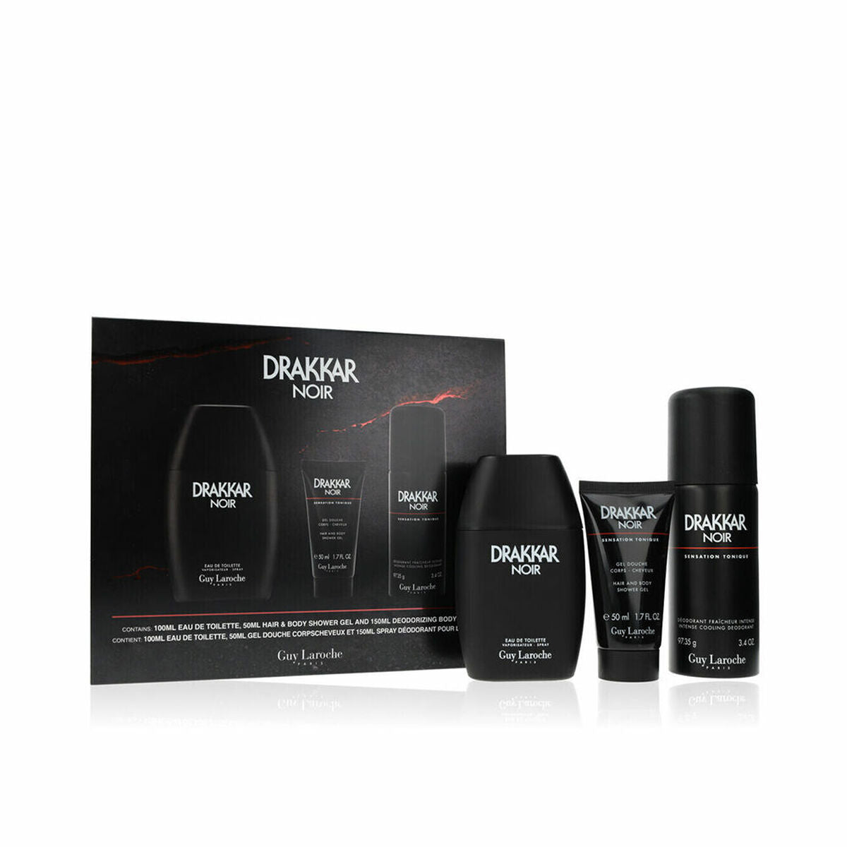 Parfumset voor Heren Guy Laroche DRAKKAR NOIR EDT 3 Onderdelen - Schoonheid, Parfums en geuren - Guy Laroche