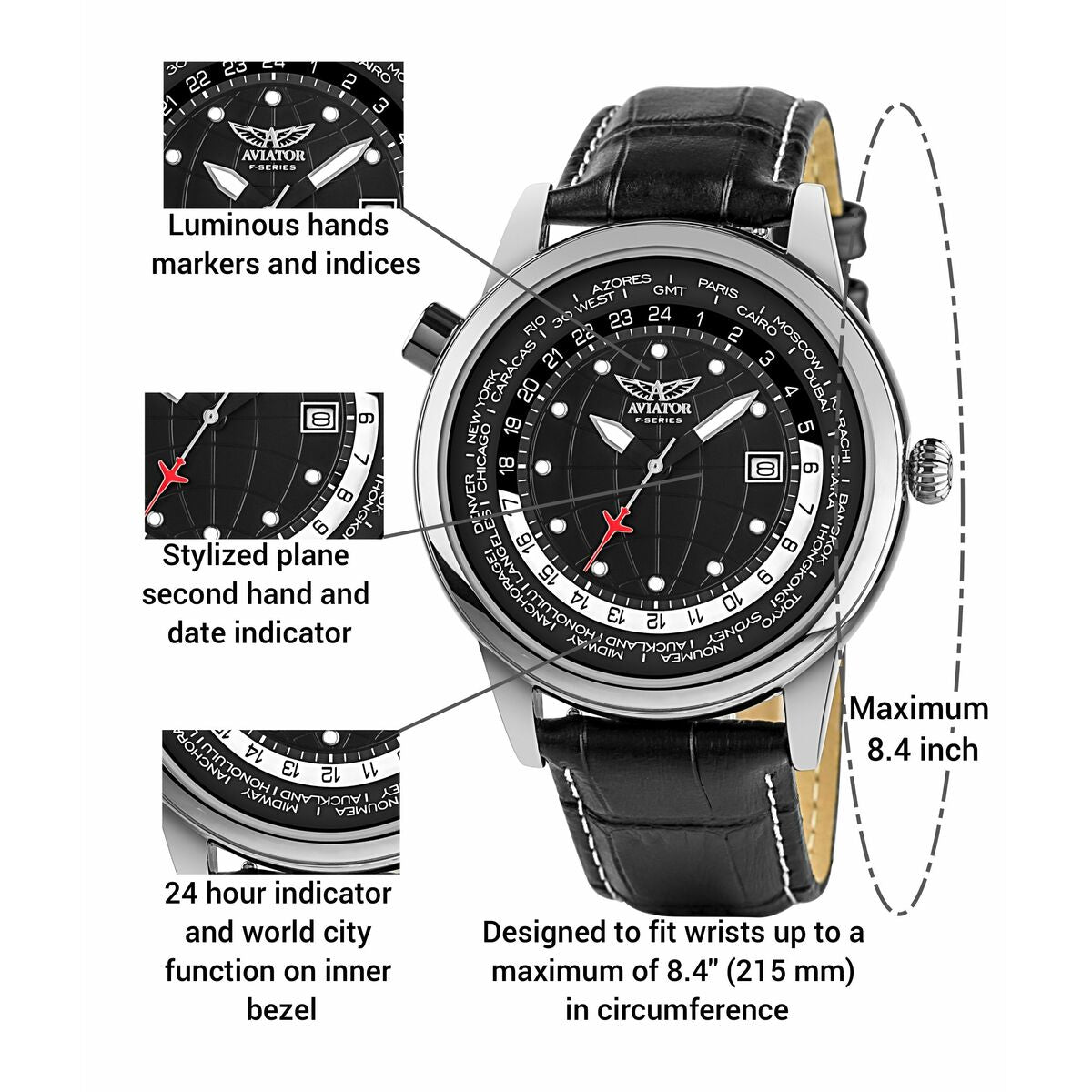 Horloge Heren Aviator AVW6975G354 (Ø 45 mm) - Klokken, Heren - Aviator