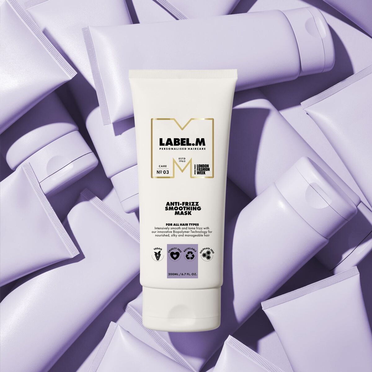 Haarmasker Label.M Anti - Frizz Smoothing Mask 200 ml - Schoonheid, Haarverzorging - Label.M