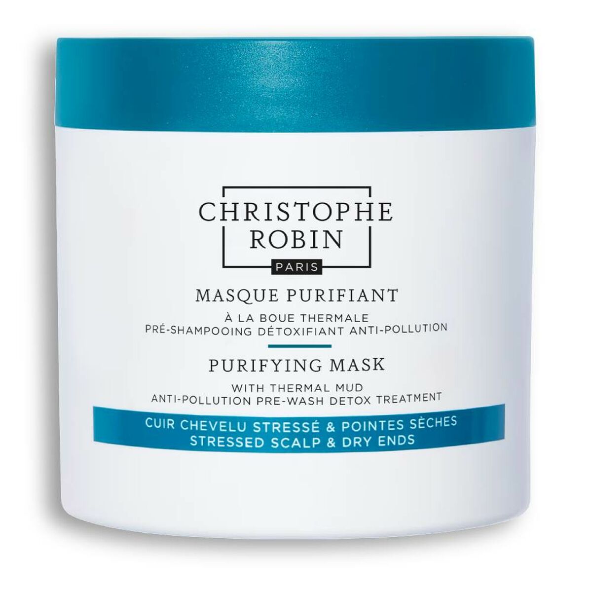 Haarmasker Christophe Robin Purifying Mud 250 ml - Schoonheid, Haarverzorging - Christophe Robin