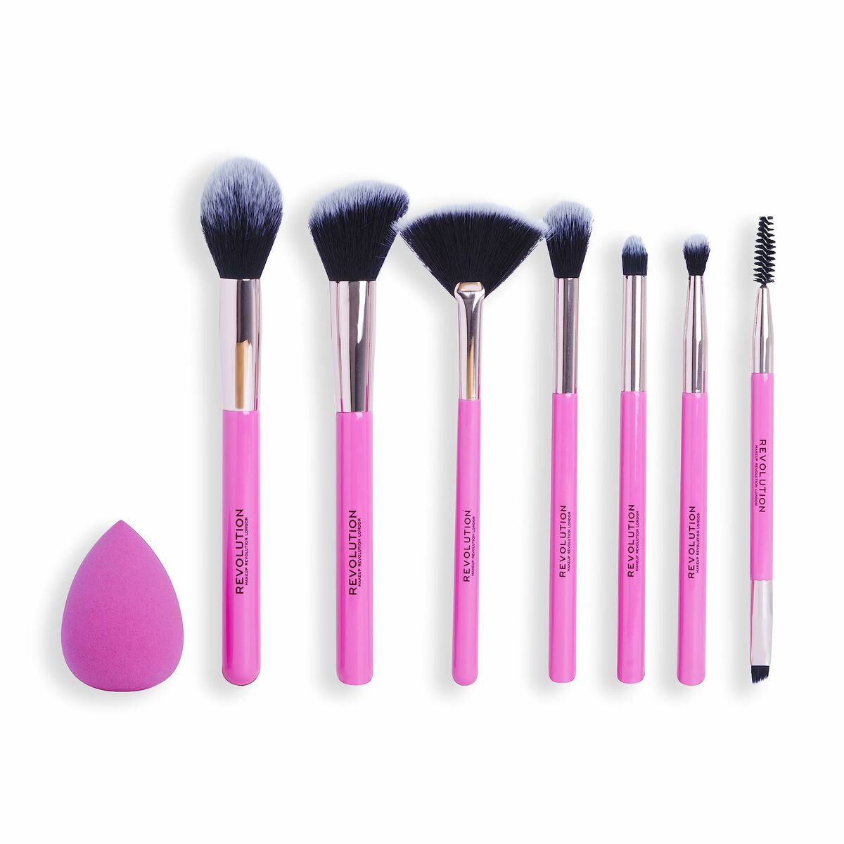 Make-up Borstel set Revolution Make Up The Brush Edit Roze 8 Onderdelen