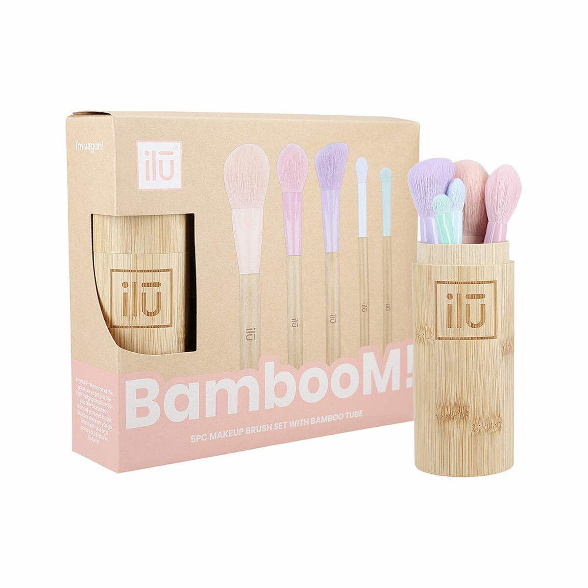Make - up Borstel set Ilū Bamboom Lote Multicolour 6 Onderdelen - Schoonheid, Gebruiksvoorwerpen en accessoires - Ilū