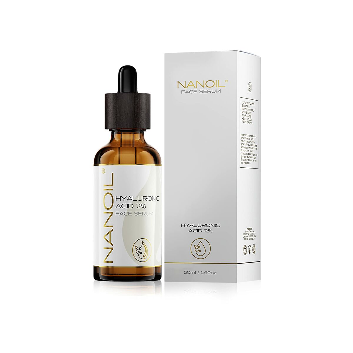 Gezichtsserum met Hyaluronzuur Nanoil Face Serum 50 ml - Schoonheid, Huidverzorging - Nanoil