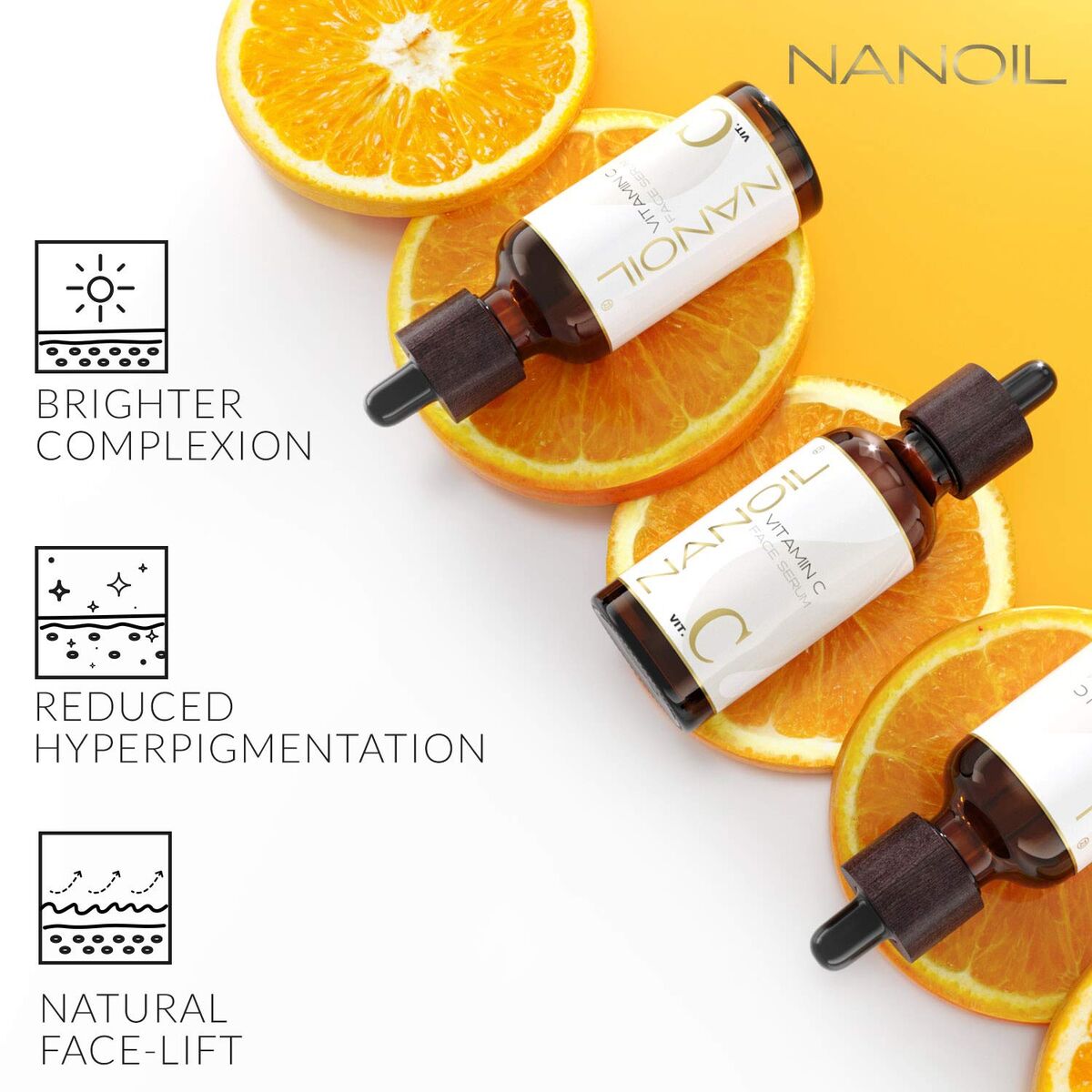Gezichtsserum Nanoil Face Serum 50 ml Vitamine C - Schoonheid, Huidverzorging - Nanoil