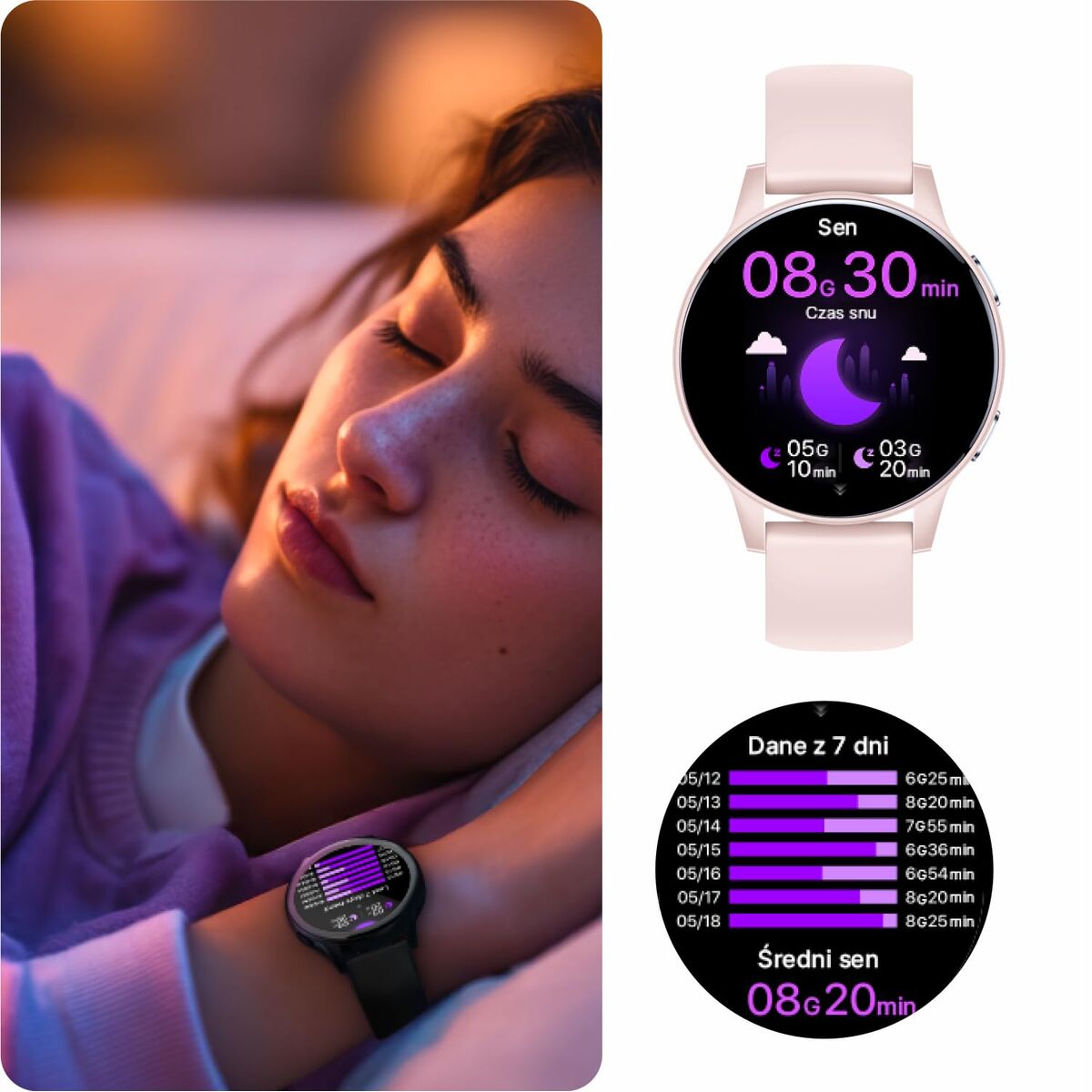 Smartwatch Forever GSM192507 Roze 1,28"