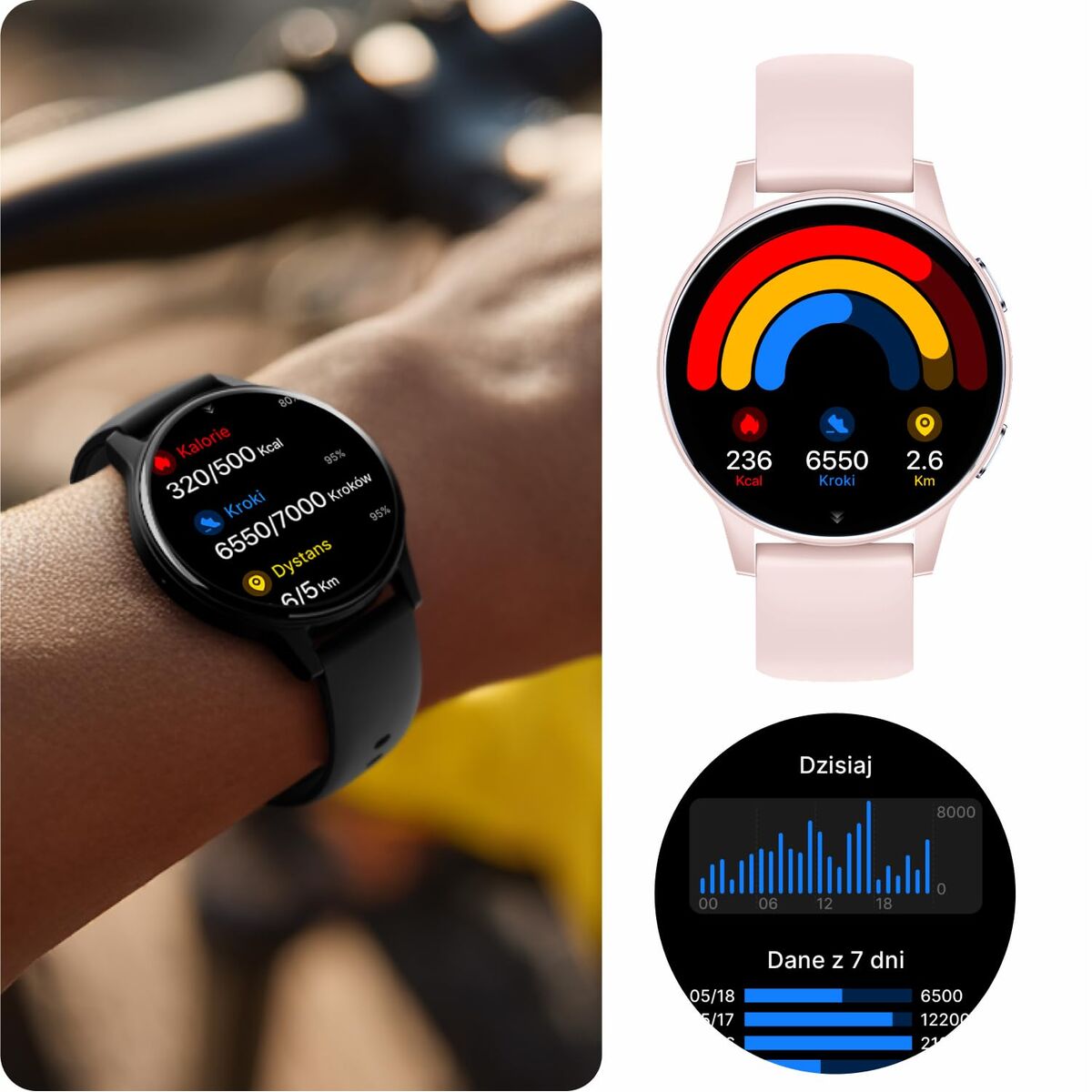 Smartwatch Forever GSM192507 Roze 1,28" - Elektronica - Forever