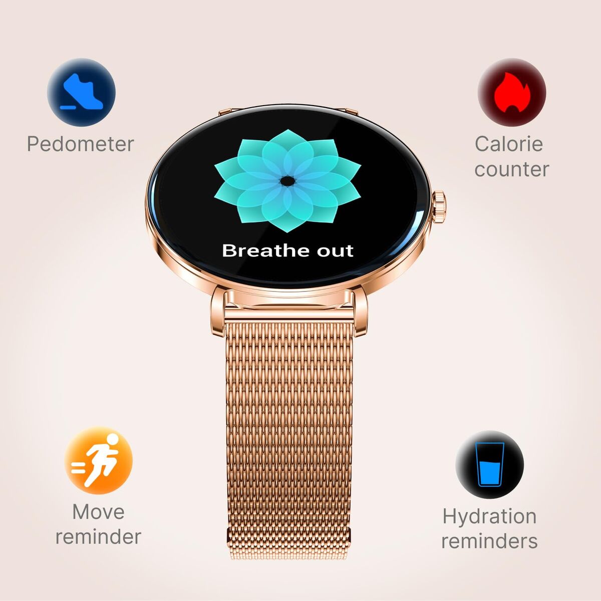 Smartwatch Forever GSM192769 Roze 1,43" - Elektronica - Forever