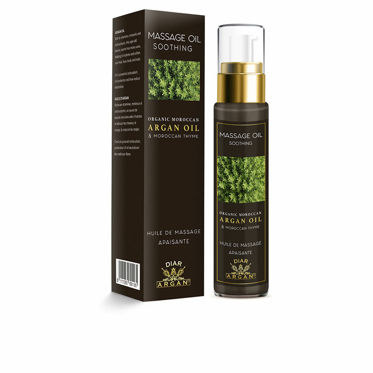 Aromatische Massageolie Diar Argan Aceite Calmante Para Masaje 50 ml Tijm Argan