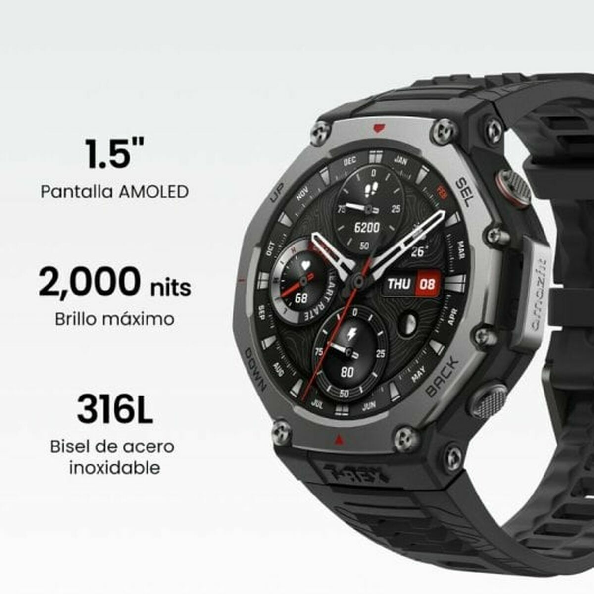 Smartwatch Amazfit W2323GL1N Zwart 1,5" - Elektronica - Amazfit