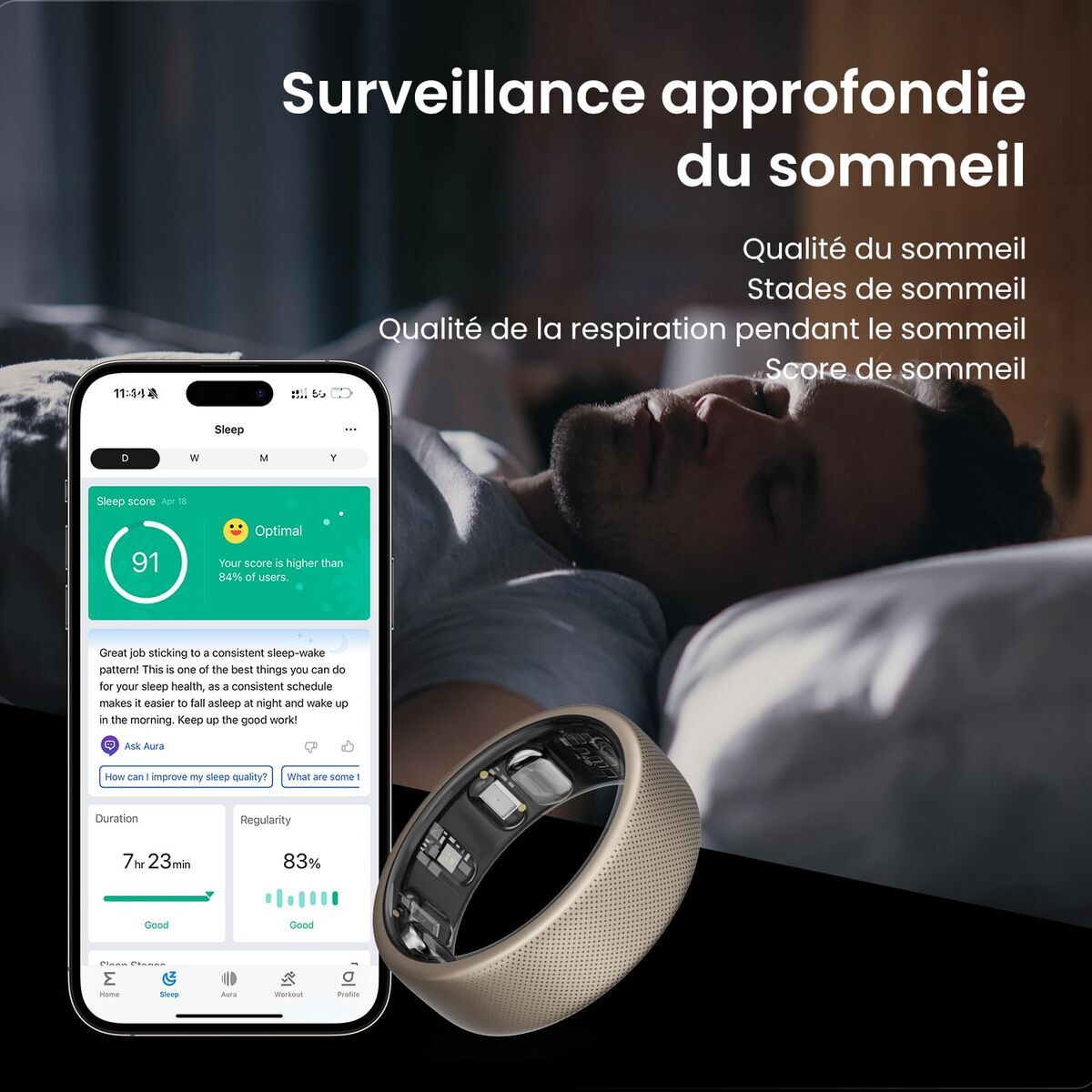 Activiteit armband Amazfit HELIO RING SIZE 12 TIT W2321TY2N Titanium - Sport en outdoor, Elektronica en apparaten - Amazfit