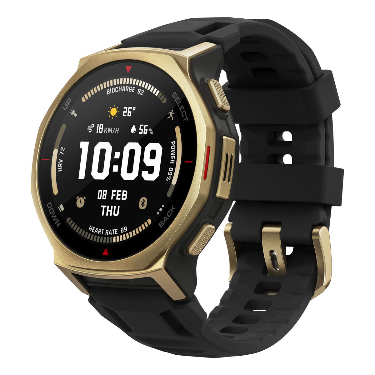 Smartwatch Amazfit W2548GL1N Zwart Gouden Ø 44 mm