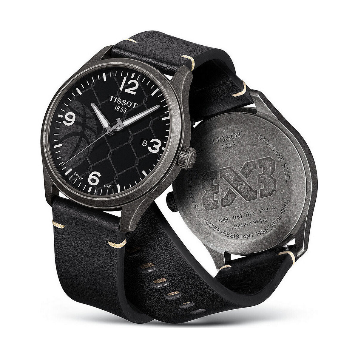 Tissot Gent XL 3x3 Street Basketball Special Pack Herenhorloge Ø 45 mm - Officieel NBA Zwitsers Kwarts 2 Banden - Klokken, Heren - Tissot