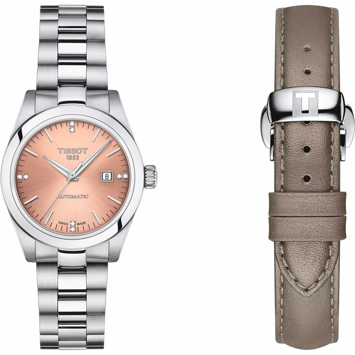 Tissot Classic Dream with Diamonds Special Pack Dameshorloge Ø 29 mm - Automatisch Diamanten Extra Band - Klokken, Vrouwen - Tissot