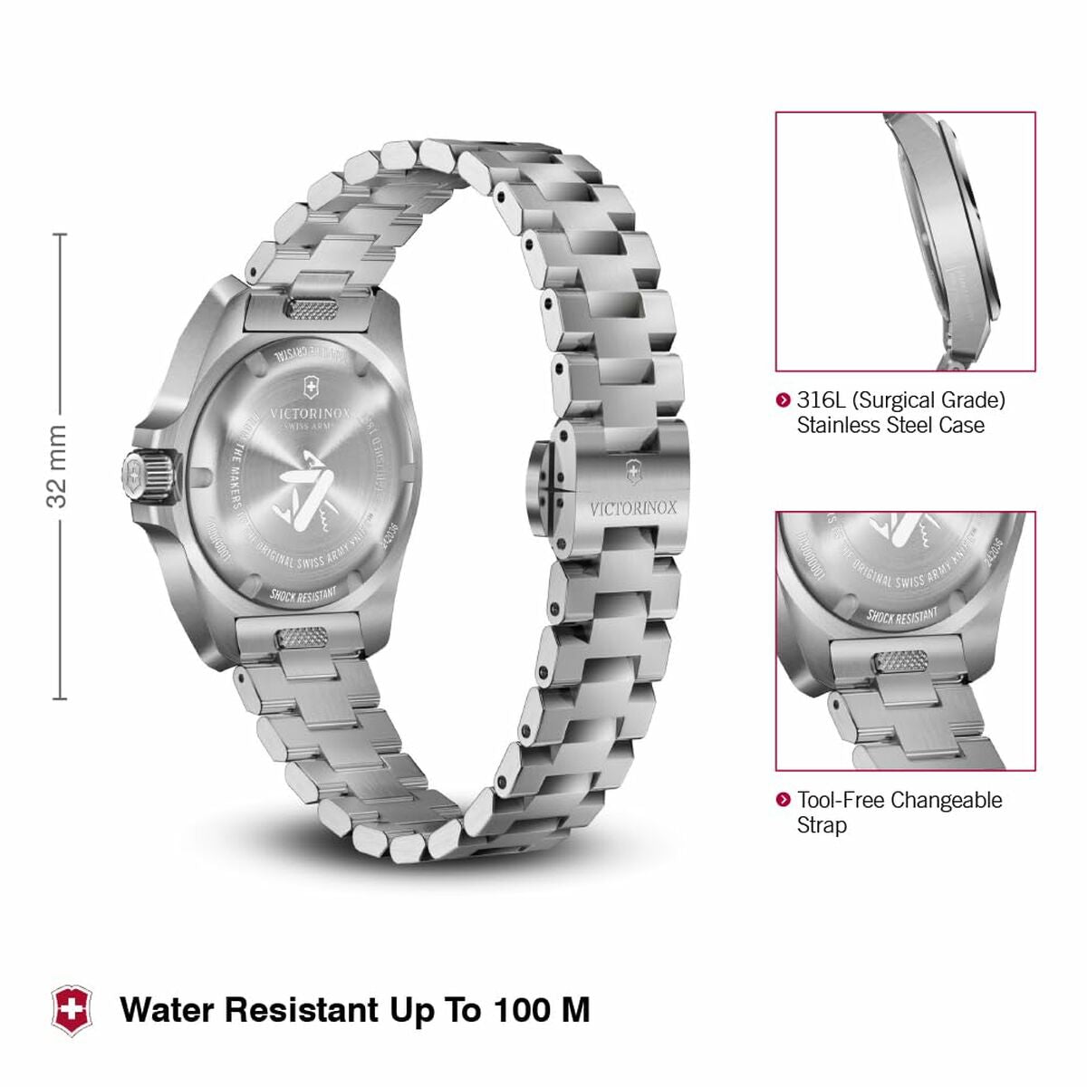 Horloge Heren Victorinox V242036 Zilverkleurig