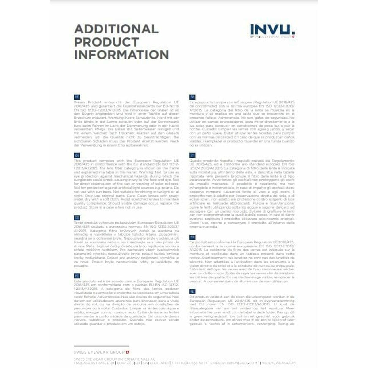 Zonnebril Dames INVU M4214 56A