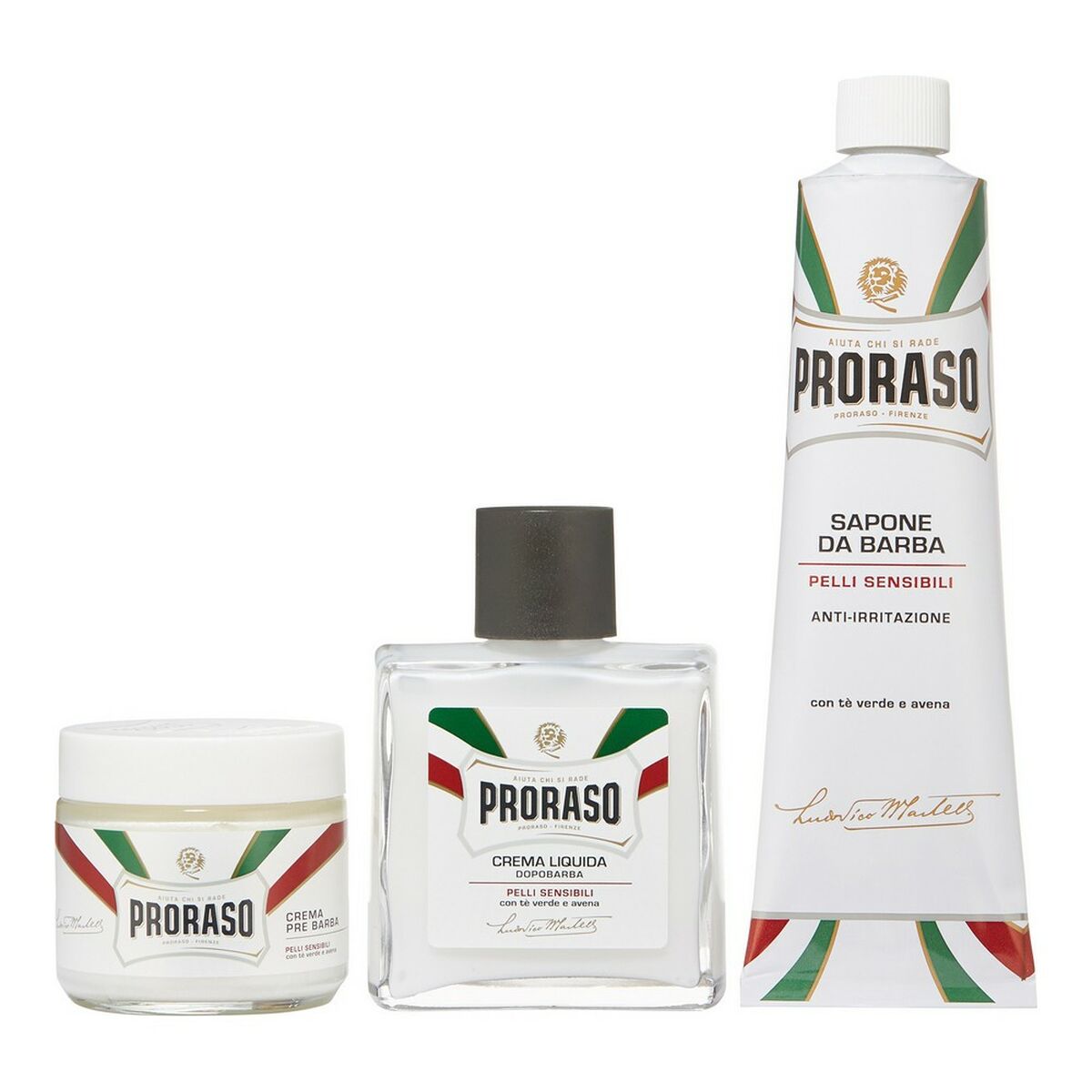 Scheerset Proraso PELLI SENSIBLI 3 Onderdelen 4 Onderdelen