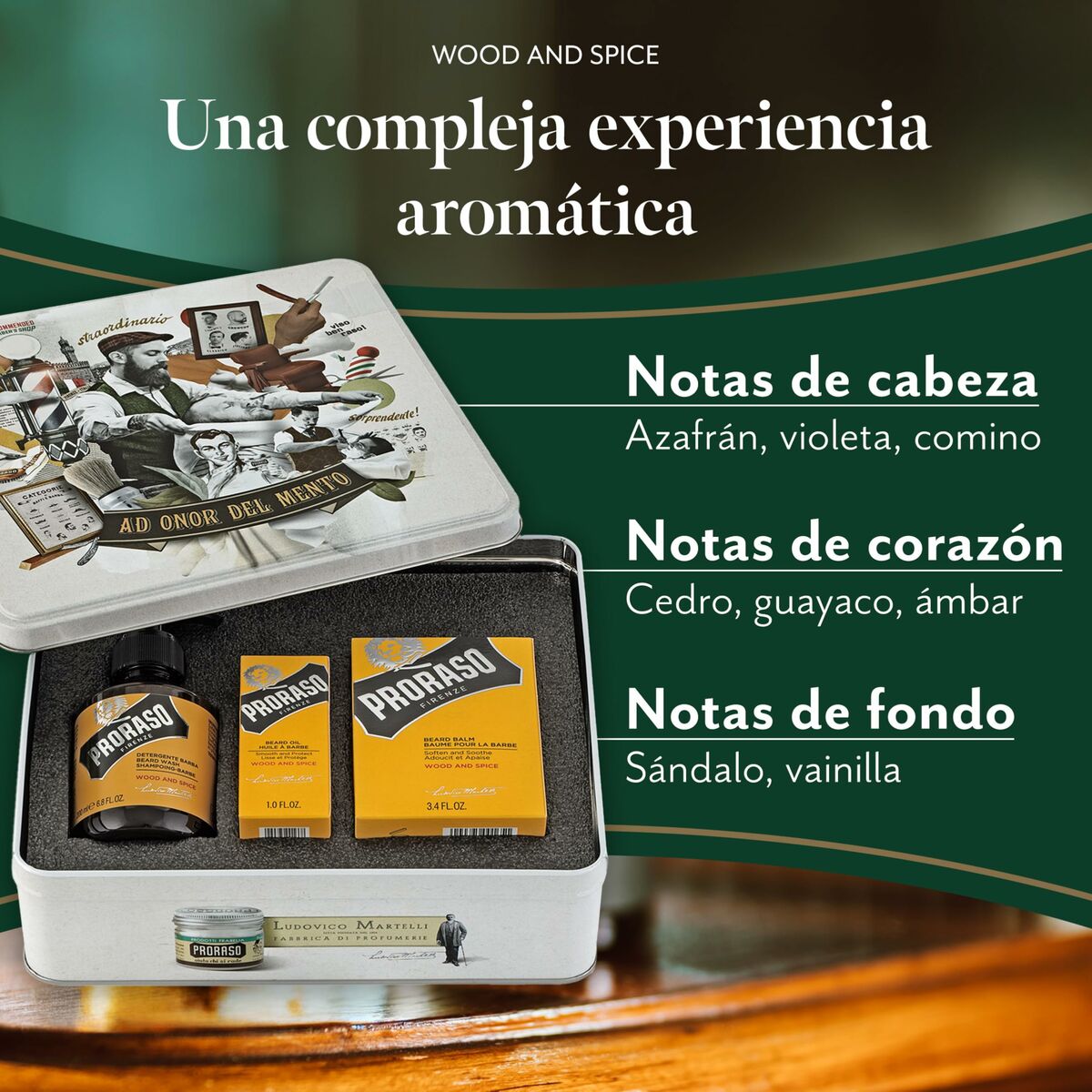 Baardverzorging Set Proraso Wood & Spice 3 Onderdelen - Schoonheid, Scheren en ontharen - Proraso
