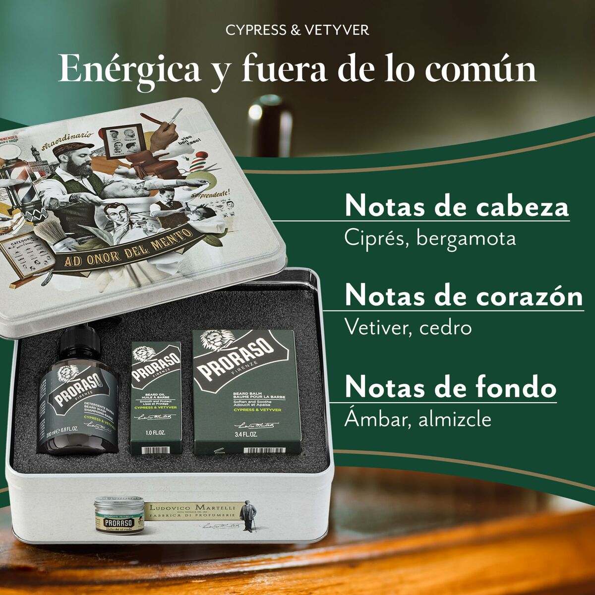 Baardverzorging Set Proraso Cypress & Vetyver 3 Onderdelen