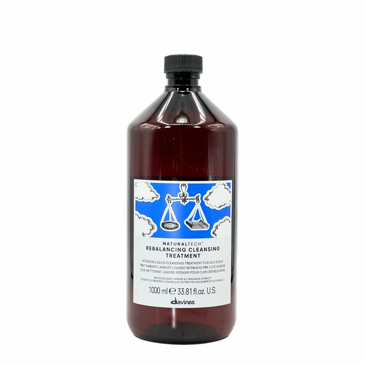 Talgregulerende behandelingsshampoo Davines Natural Tech REbalancing 1 L