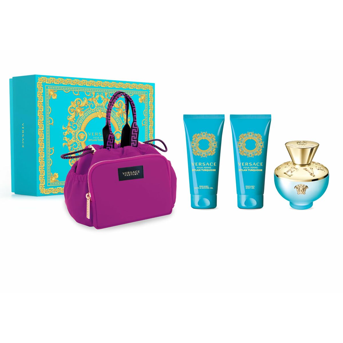 Parfumset voor Dames Versace EDT Dylan Turquoise 4 Onderdelen