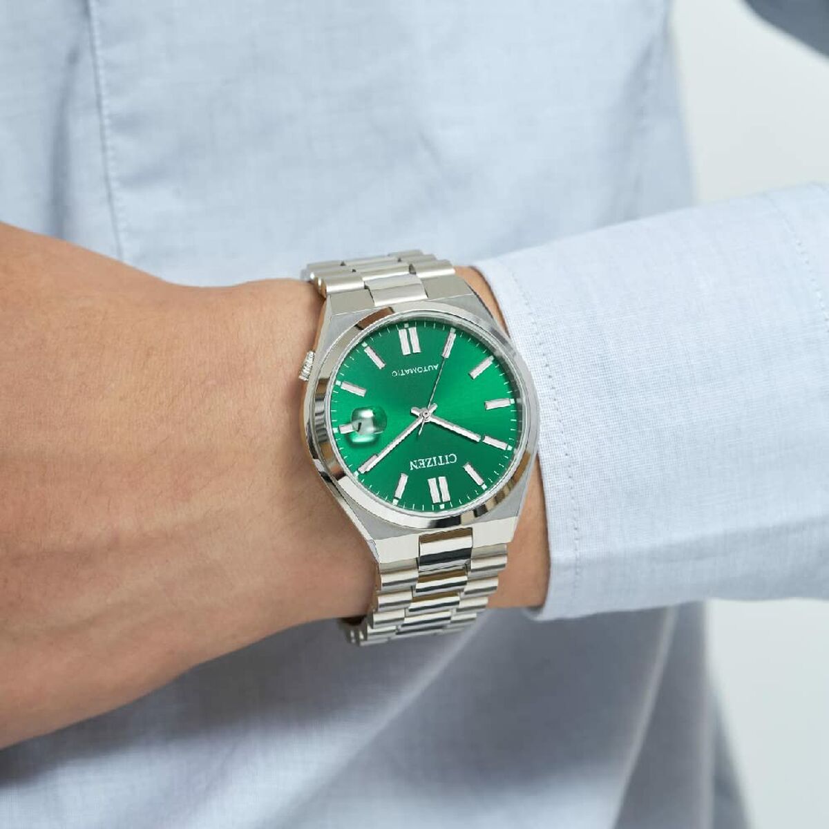 Citizen Tsuyosa Automatic Herenhorloge - Groen/Zilver Ø 40mm - Klokken, Heren - Citizen