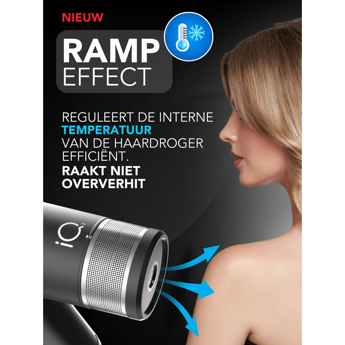 Föhn Gama Professional PH6080BK Zwart 1600 W