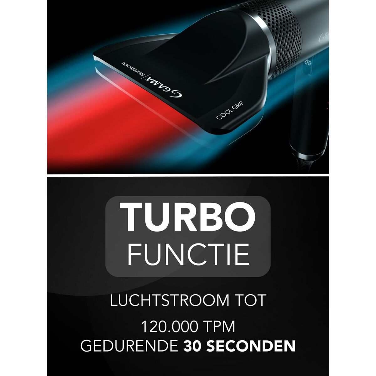 Föhn Gama Professional PH6080BK Zwart 1600 W