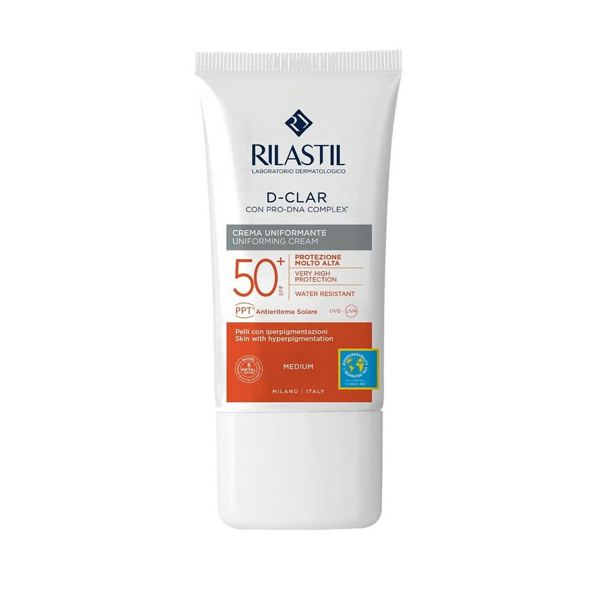 Anti Bruine vlekken Zonnebrandlotion Rilastil Sun System Medium Spf 50 Spf 50+ 40 ml