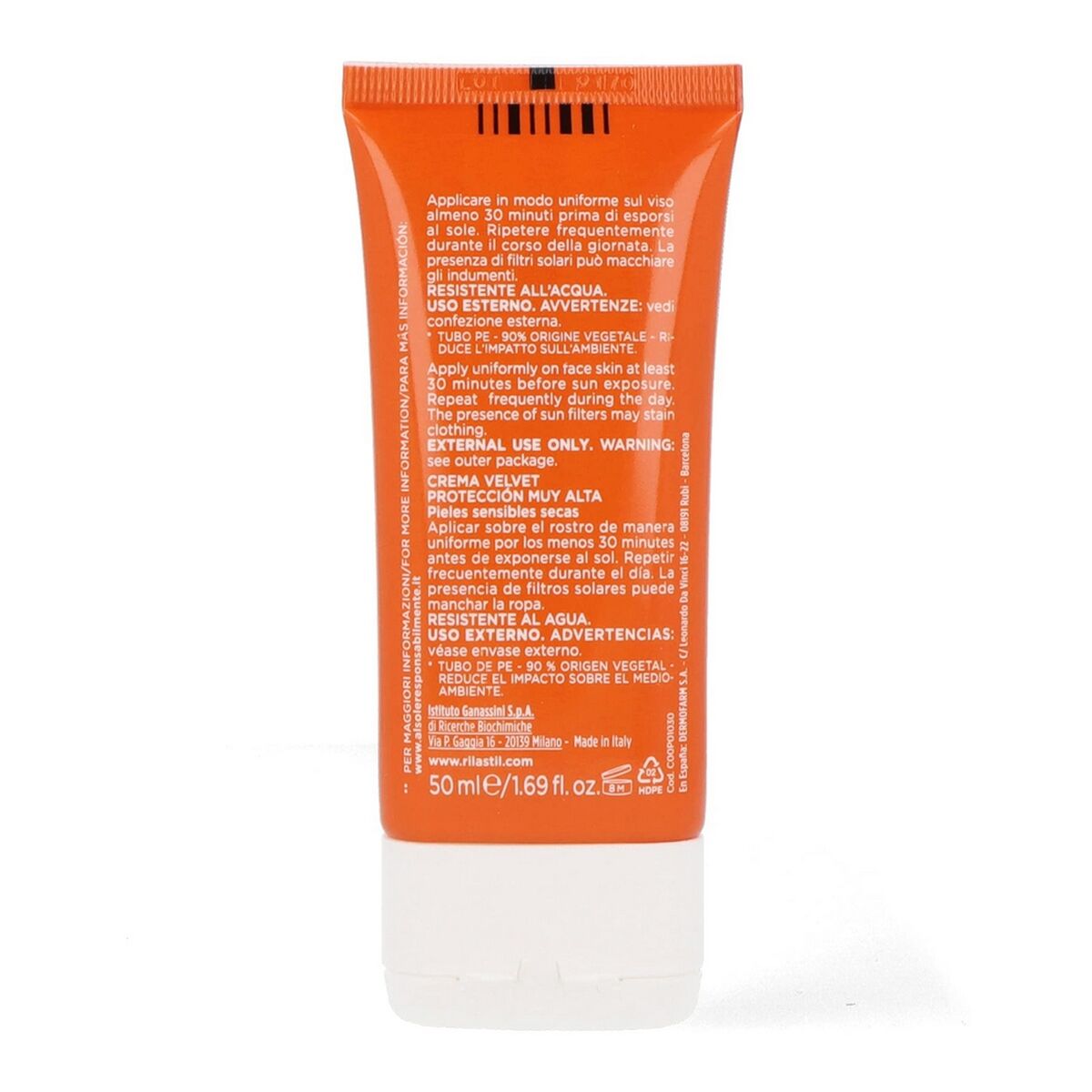 Zonnebrandcrème met Kleur Rilastil Sun System Spf 50+ 50 ml