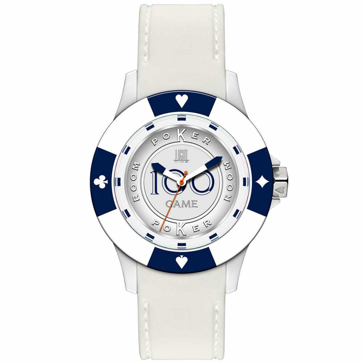 Horloge Uniseks Light Time POKER (Ø 41 mm)