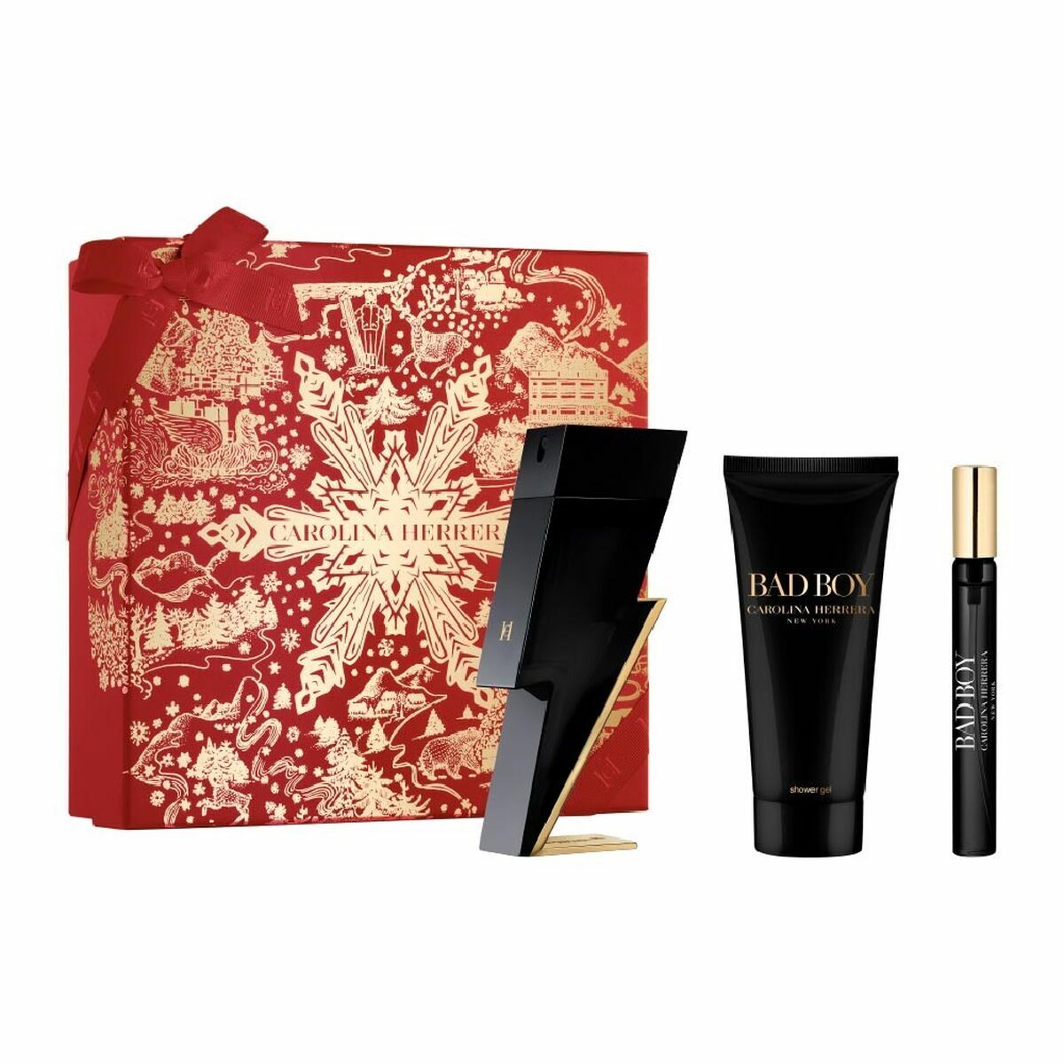 Parfumset voor Heren Carolina Herrera BAD BOY EDT 3 Onderdelen