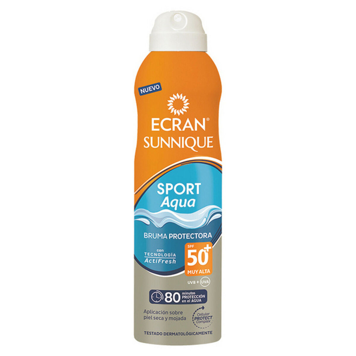 Zonnebrand Spray Ecran Ecran Sunnique Sport Aqua Spf 50+ 250 ml